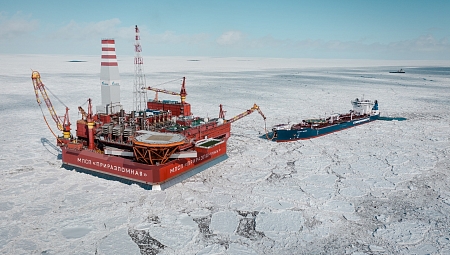 Газпром нефть МЛСП «Приразломная» на Арктическом шельфе